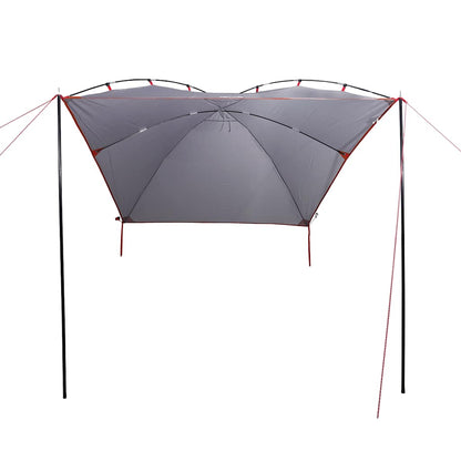 vidaXL Car Tent Grey and Orange Waterproof - 340 x 250 x 200 cm