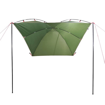 vidaXL Car Tent Green Waterproof - 356 x 254 x 200 cm