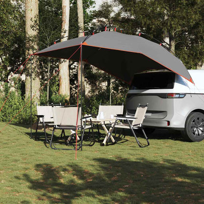 vidaXL Car Tent Grey and Orange Waterproof - 356 x 254 x 200 cm