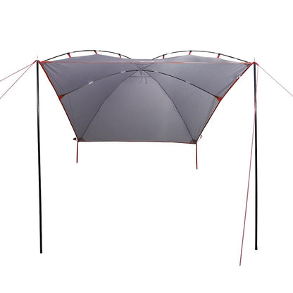 vidaXL Car Tent Grey and Orange Waterproof - 356 x 254 x 200 cm