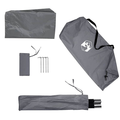 vidaXL Car Tent Grey and Orange Waterproof - 356 x 254 x 200 cm