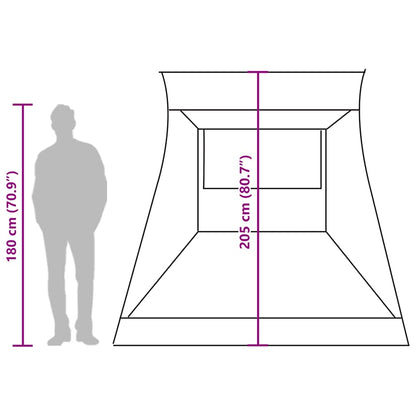 vidaXL Car Tent 2-Person Brown Waterproof