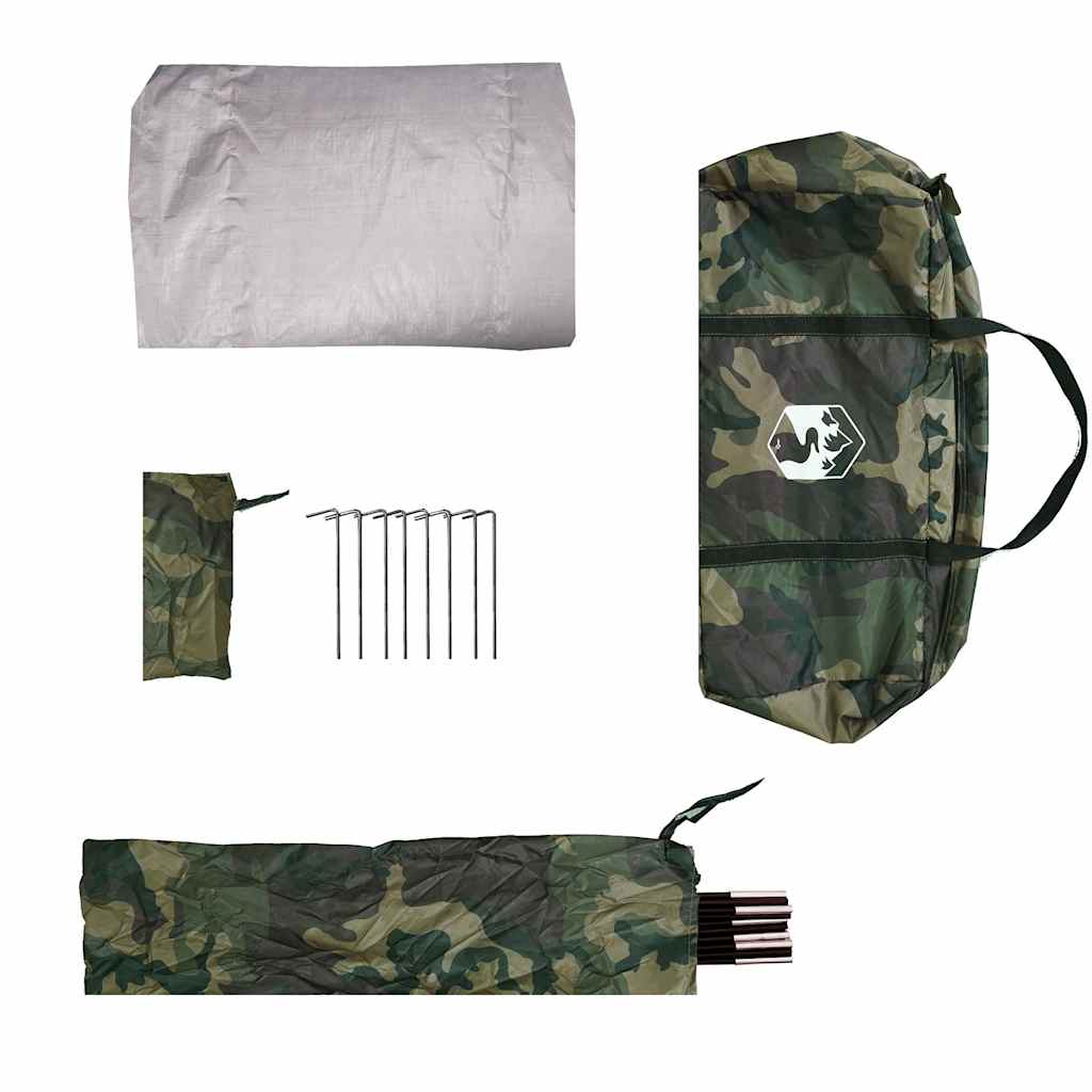 vidaXL Car Tent 2-Person Camouflage Waterproof - Green
