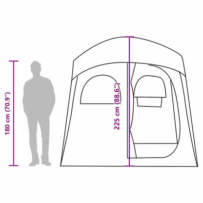 vidaXL Shower Tent 2-Person Green Waterproof