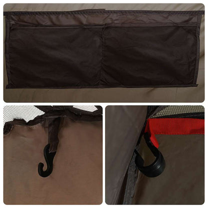 vidaXL Shower Tent 2-Person Brown Waterproof