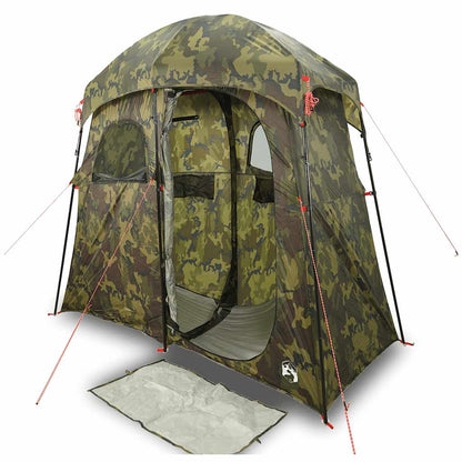 vidaXL Shower Tent 2-Person Camouflage Waterproof - Green