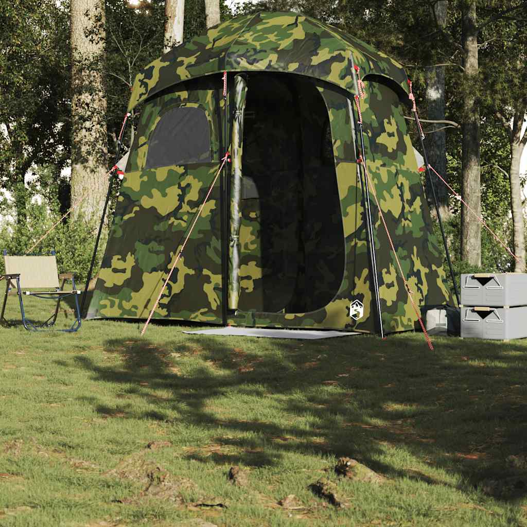 vidaXL Shower Tent 2-Person Camouflage Waterproof - Green