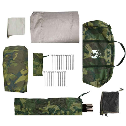 vidaXL Shower Tent 2-Person Camouflage Waterproof - Green