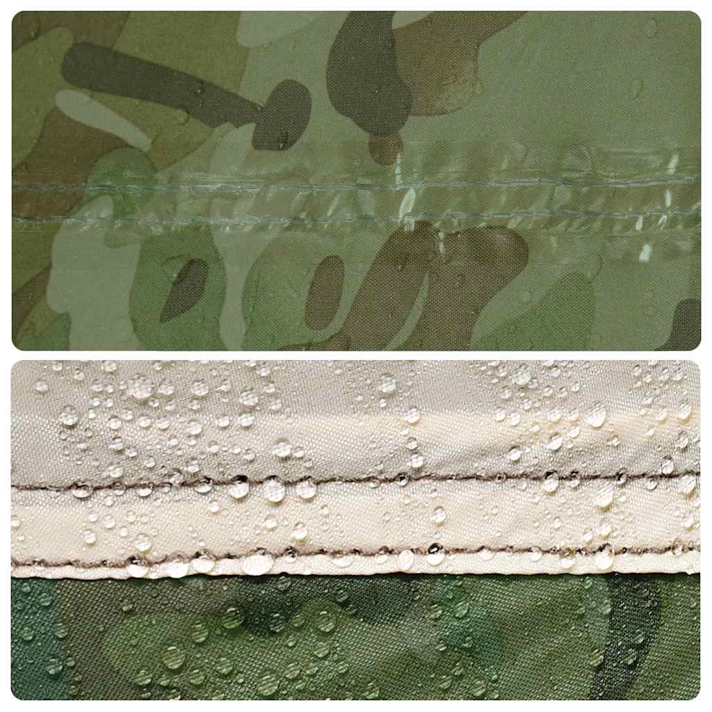vidaXL Shower Tent 2-Person Camouflage Waterproof - Green