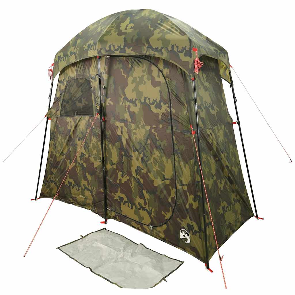 vidaXL Shower Tent 2-Person Camouflage Waterproof - Green