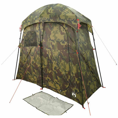 vidaXL Shower Tent 2-Person Camouflage Waterproof - Green