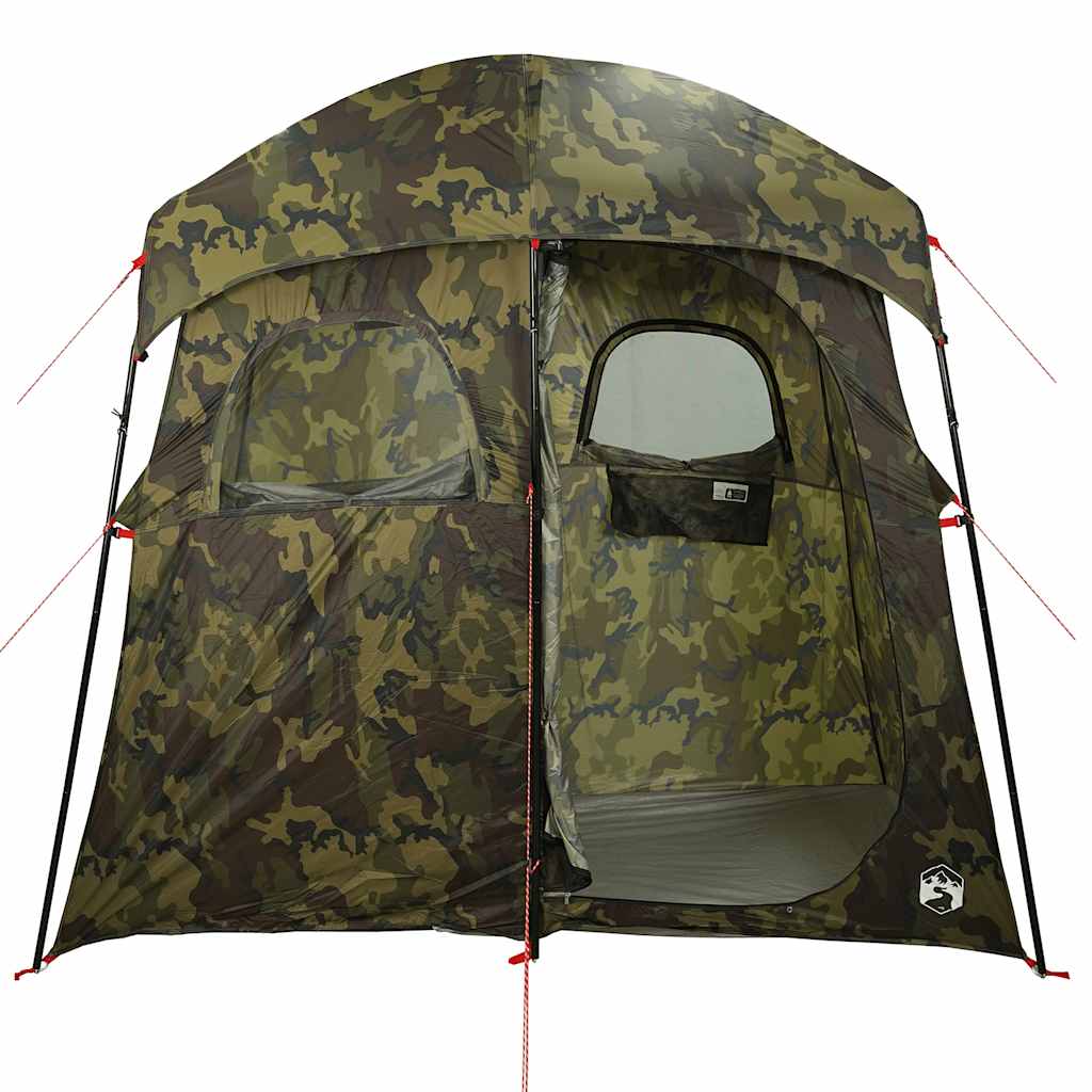vidaXL Shower Tent 2-Person Camouflage Waterproof - Green