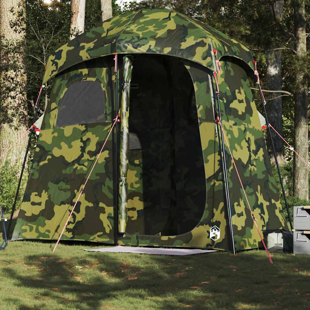 vidaXL Shower Tent 2-Person Camouflage Waterproof - Green