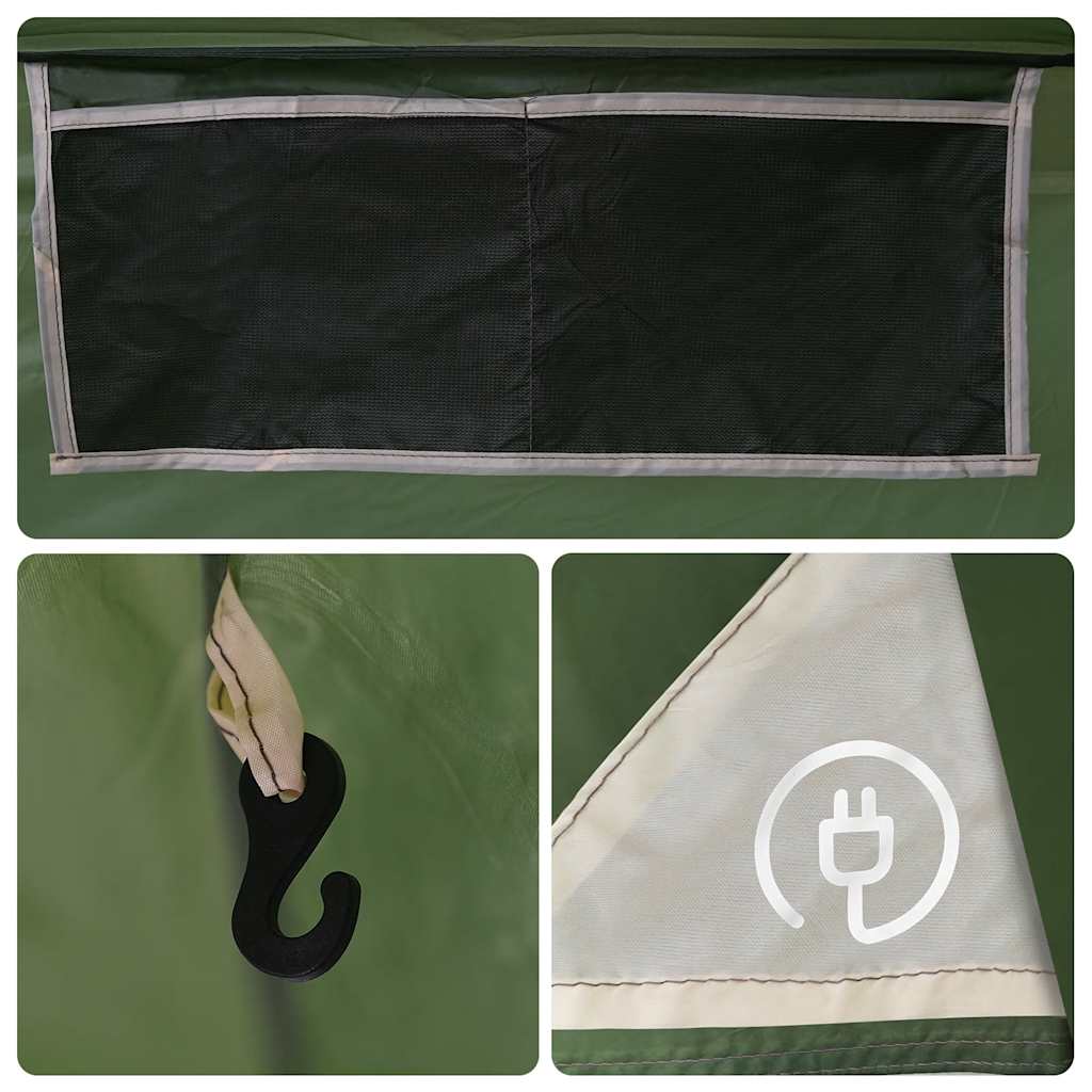 vidaXL Camping Tent 5-Person Green Waterproof
