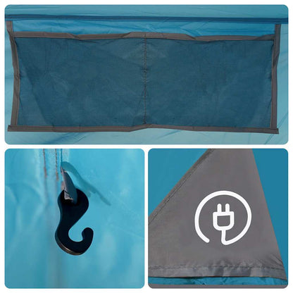 vidaXL Camping Tent 5-Person Blue Waterproof
