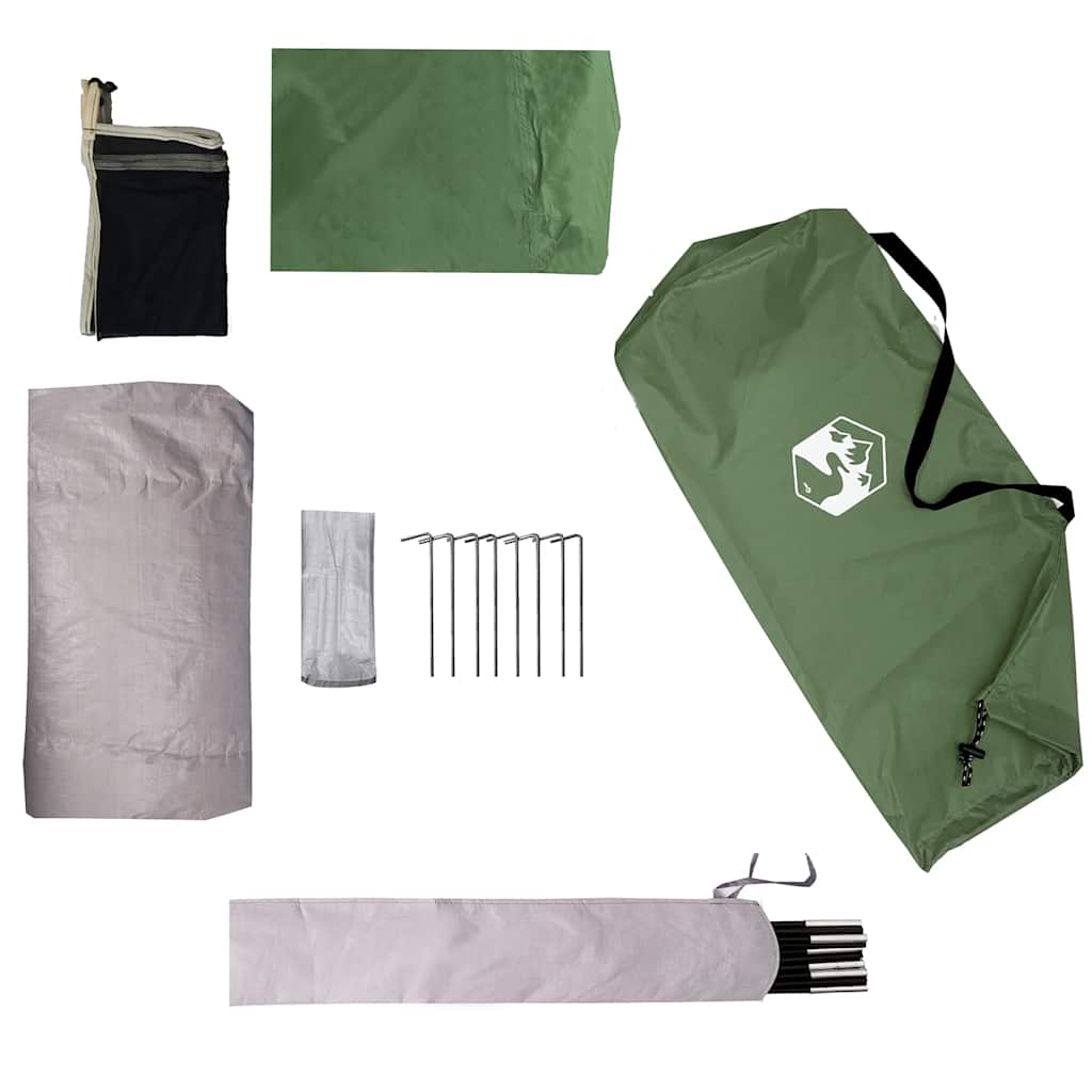 vidaXL Camping Tent 1-Person Green Waterproof