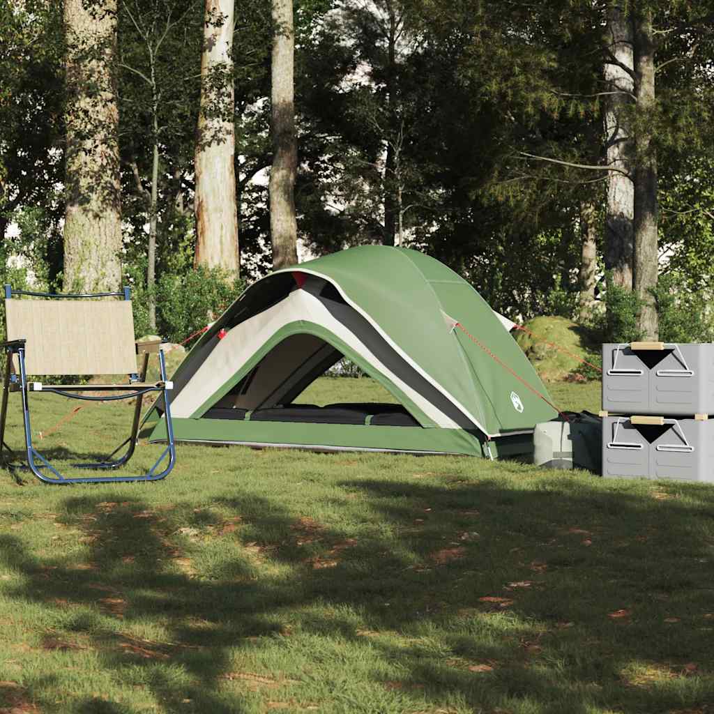 vidaXL Camping Tent 1-Person Green Waterproof