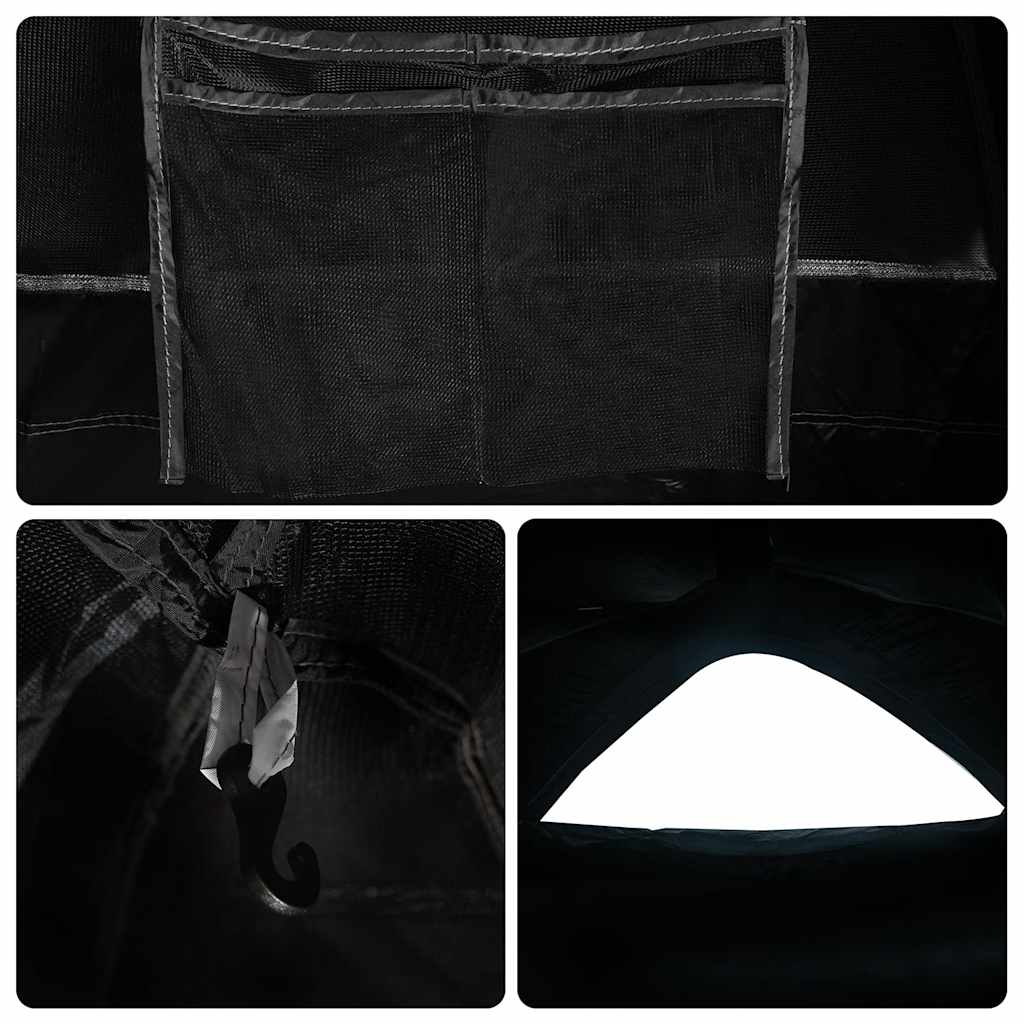 vidaXL Camping Tent 1-Person White Blackout Fabric Waterproof