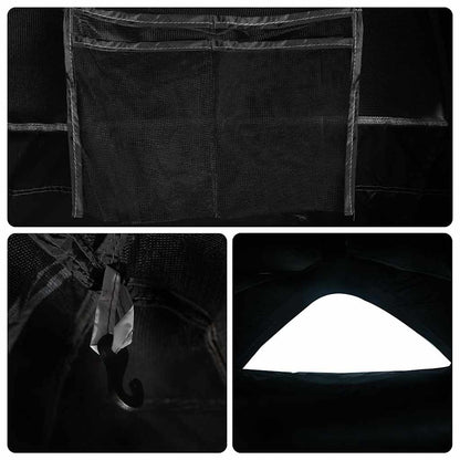vidaXL Camping Tent 1-Person White Blackout Fabric Waterproof