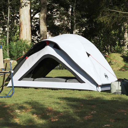 vidaXL Camping Tent 1-Person White Blackout Fabric Waterproof