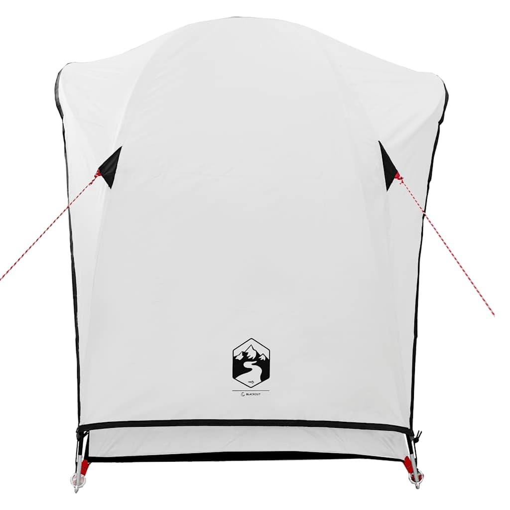 vidaXL Camping Tent 1-Person White Blackout Fabric Waterproof