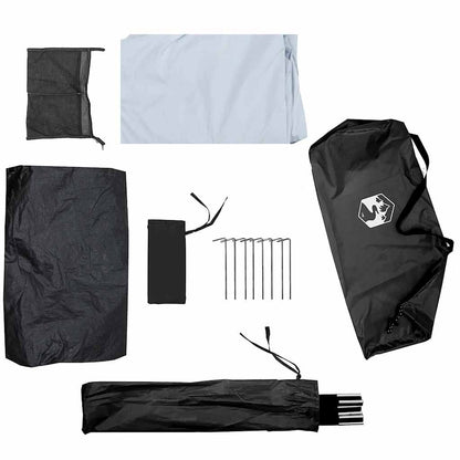 vidaXL Camping Tent 1-Person White Blackout Fabric Waterproof