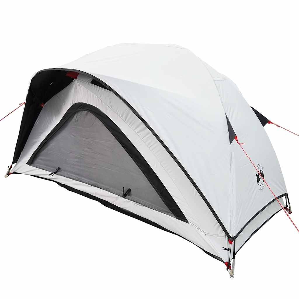 vidaXL Camping Tent 1-Person White Blackout Fabric Waterproof