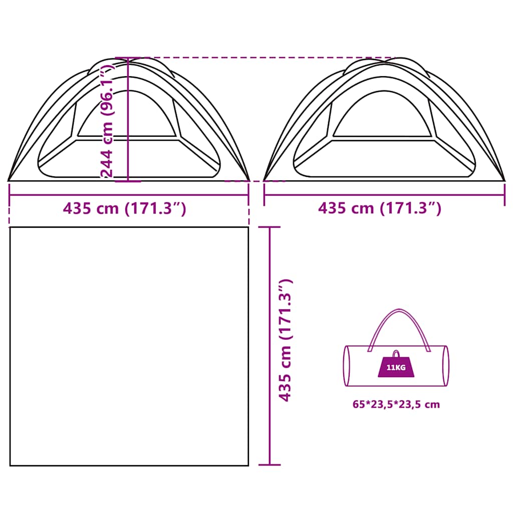 vidaXL Party Tent Grey Waterproof