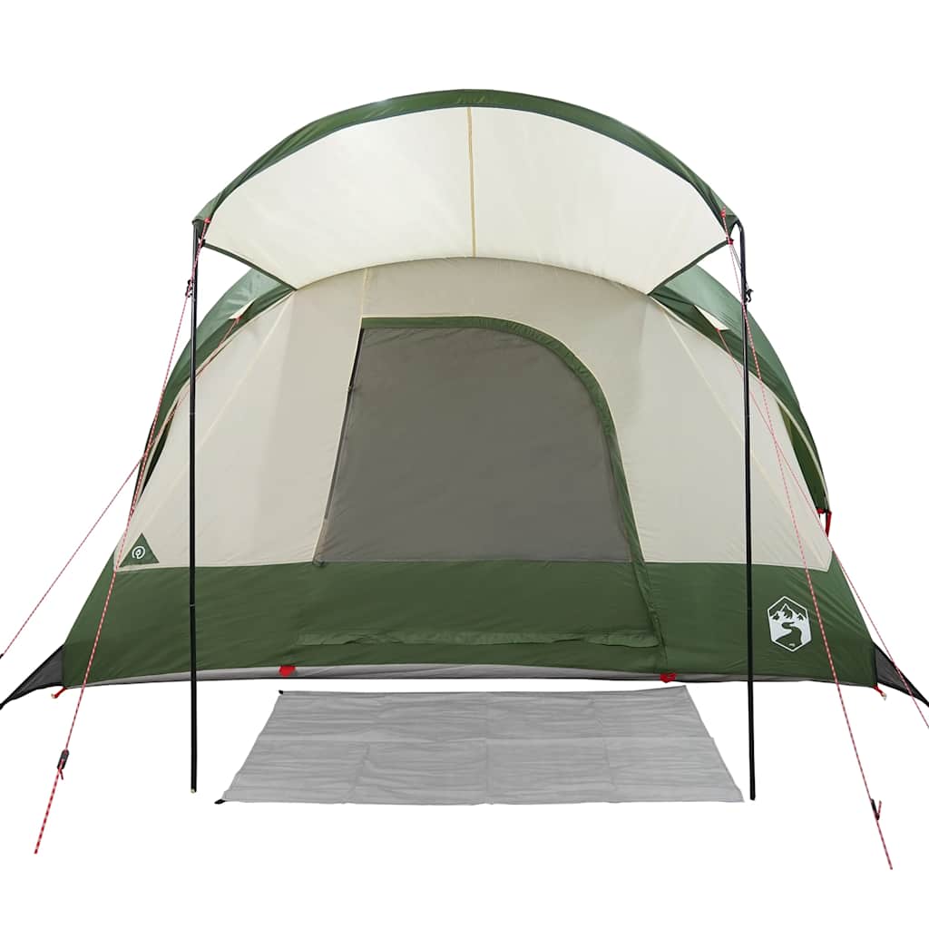 vidaXL Family Tent Tunnel 8-Person Green Waterproof