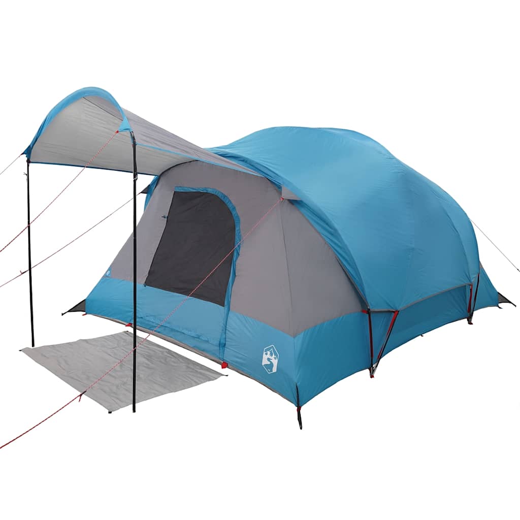 vidaXL Family Tent Tunnel 8-Person Blue Waterproof