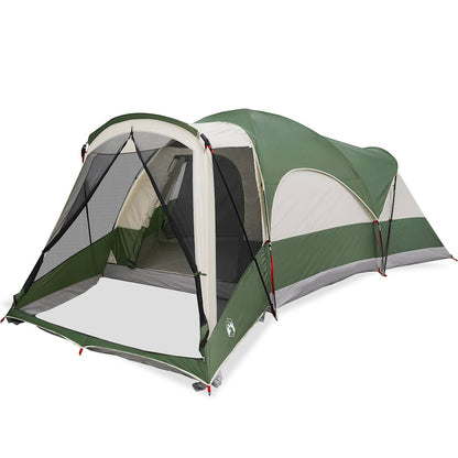 vidaXL Family Tent Tunnel 8-Person Green Waterproof - 37489