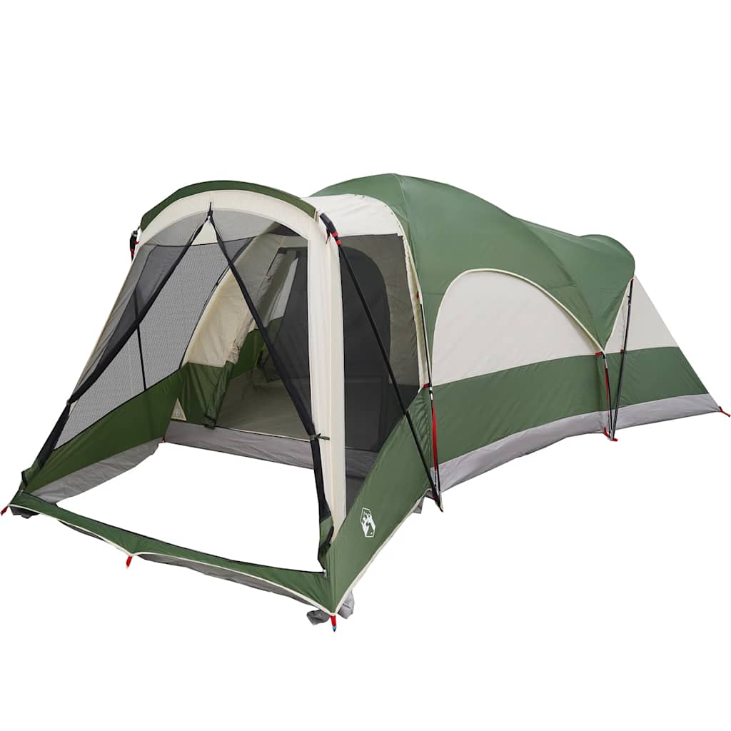 vidaXL Family Tent Tunnel 8-Person Green Waterproof - 37489