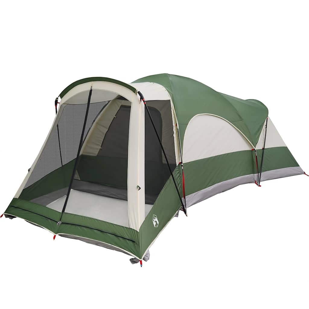 vidaXL Family Tent Tunnel 8-Person Green Waterproof - 37489
