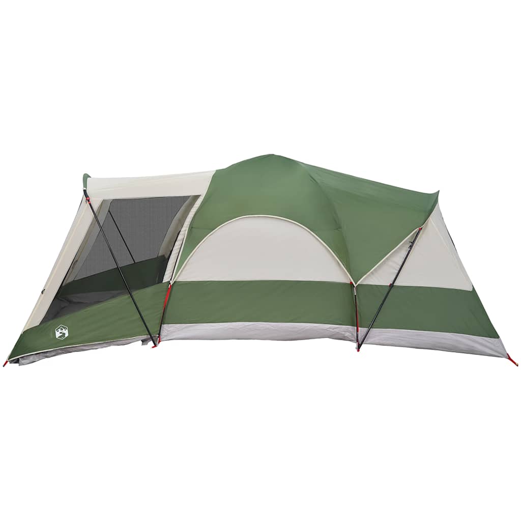 vidaXL Family Tent Tunnel 8-Person Green Waterproof - 37489