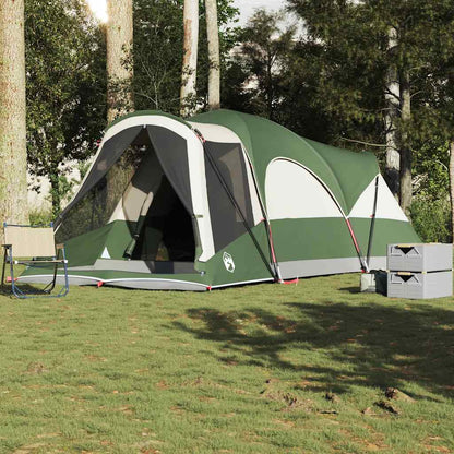 vidaXL Family Tent Tunnel 8-Person Green Waterproof - 37489