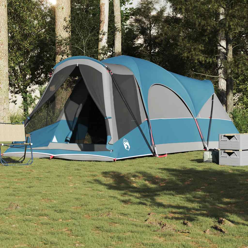 vidaXL Family Tent Tunnel 8-Person Blue Waterproof - 37490