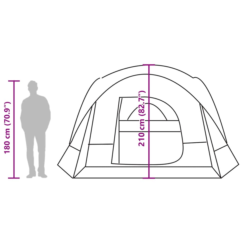 vidaXL Family Tent Cabin 6-Person Blue Waterproof