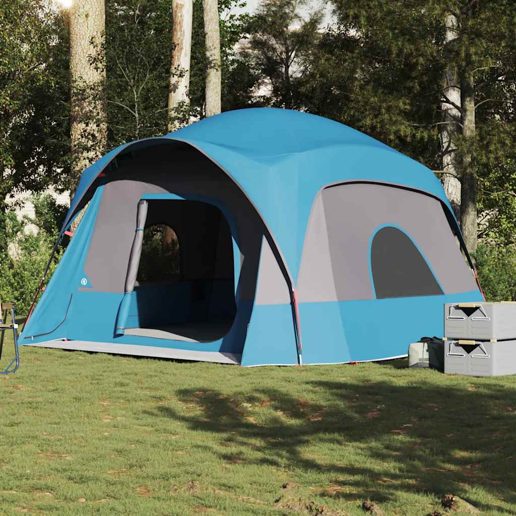 vidaXL Family Tent Cabin 6-Person Blue Waterproof