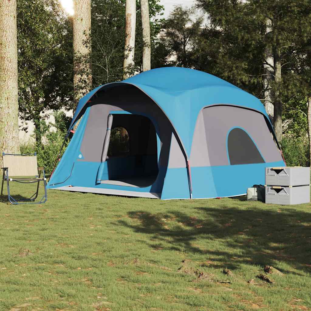vidaXL Family Tent Cabin 6-Person Blue Waterproof