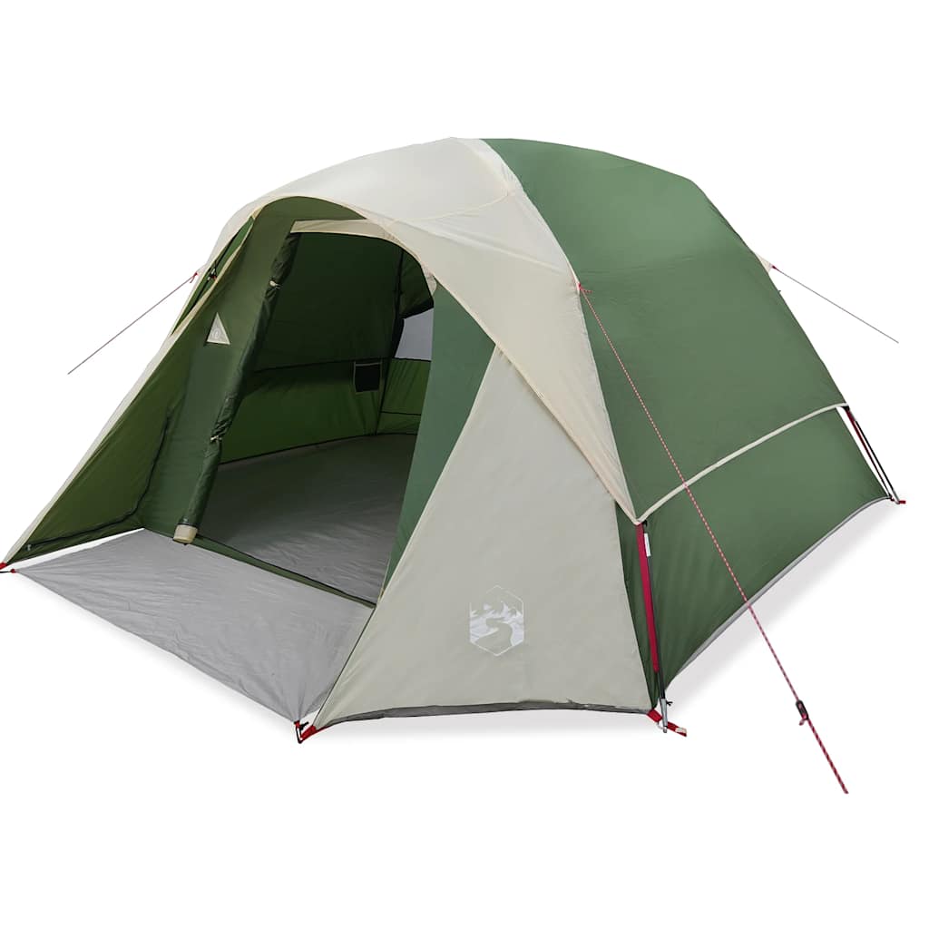 vidaXL Camping Tent Cabin 4-Person Green Waterproof - 37527