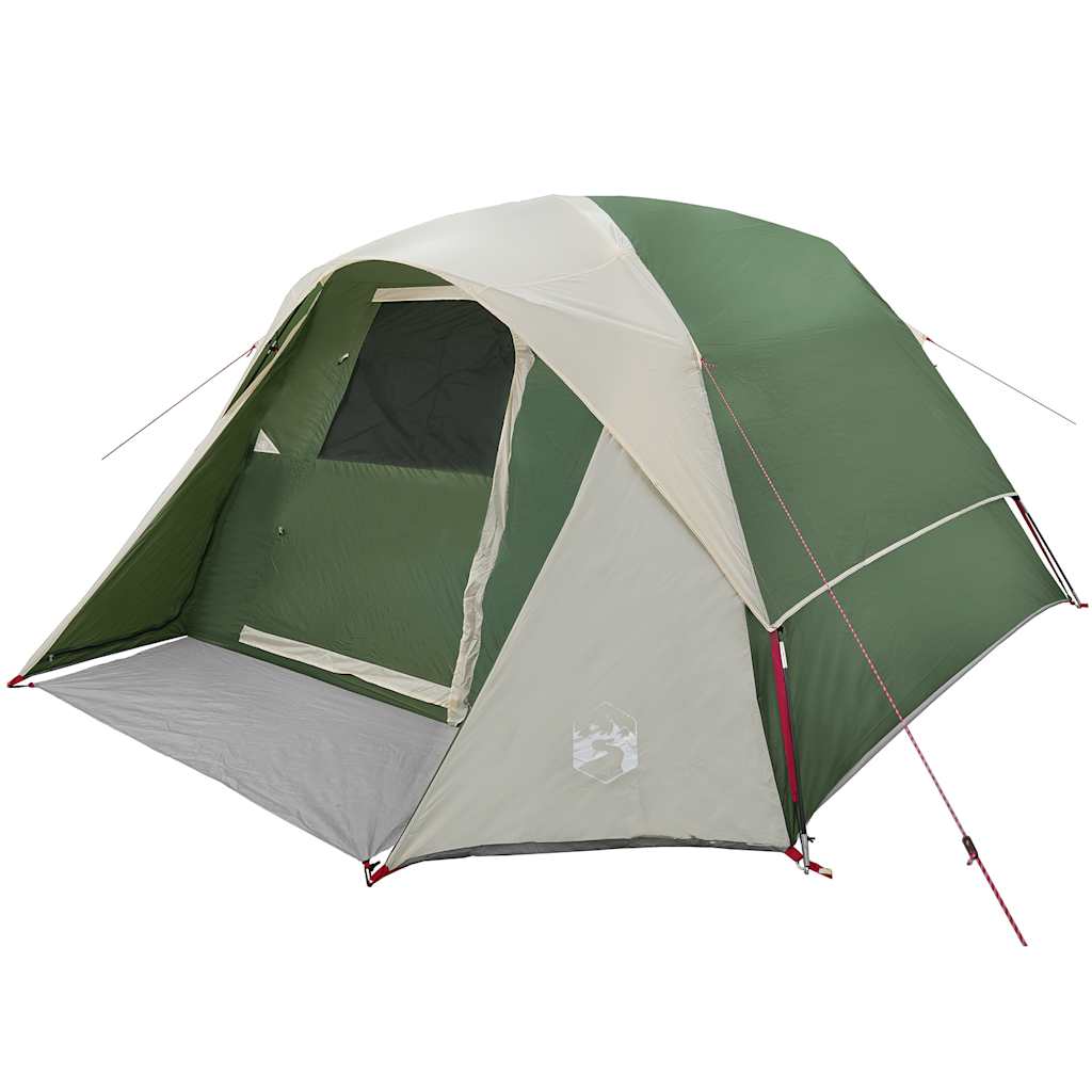 vidaXL Camping Tent Cabin 4-Person Green Waterproof - 37527