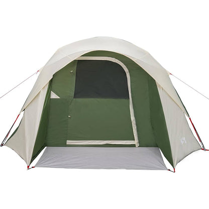 vidaXL Camping Tent Cabin 4-Person Green Waterproof - 37527