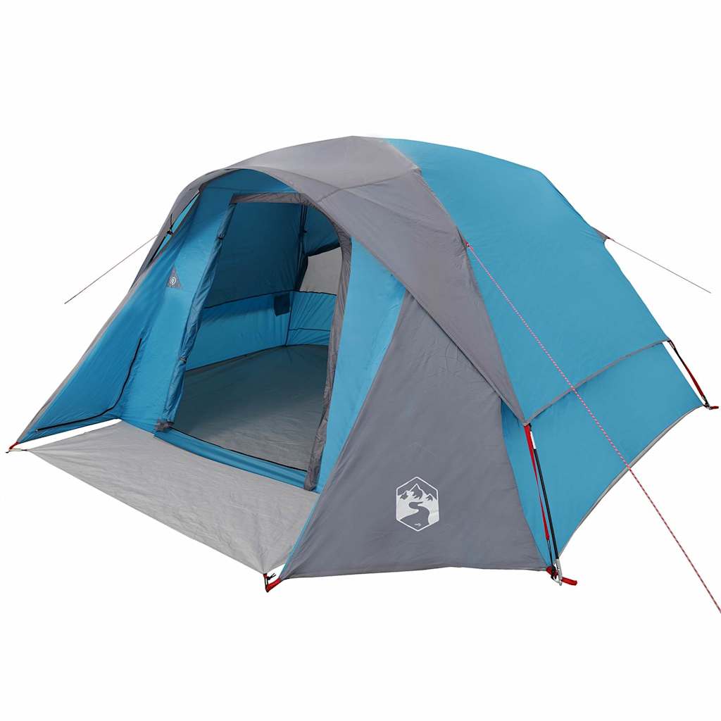vidaXL Camping Tent Cabin 4-Person Blue Waterproof - 37536