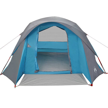 vidaXL Camping Tent Cabin 4-Person Blue Waterproof - 37536