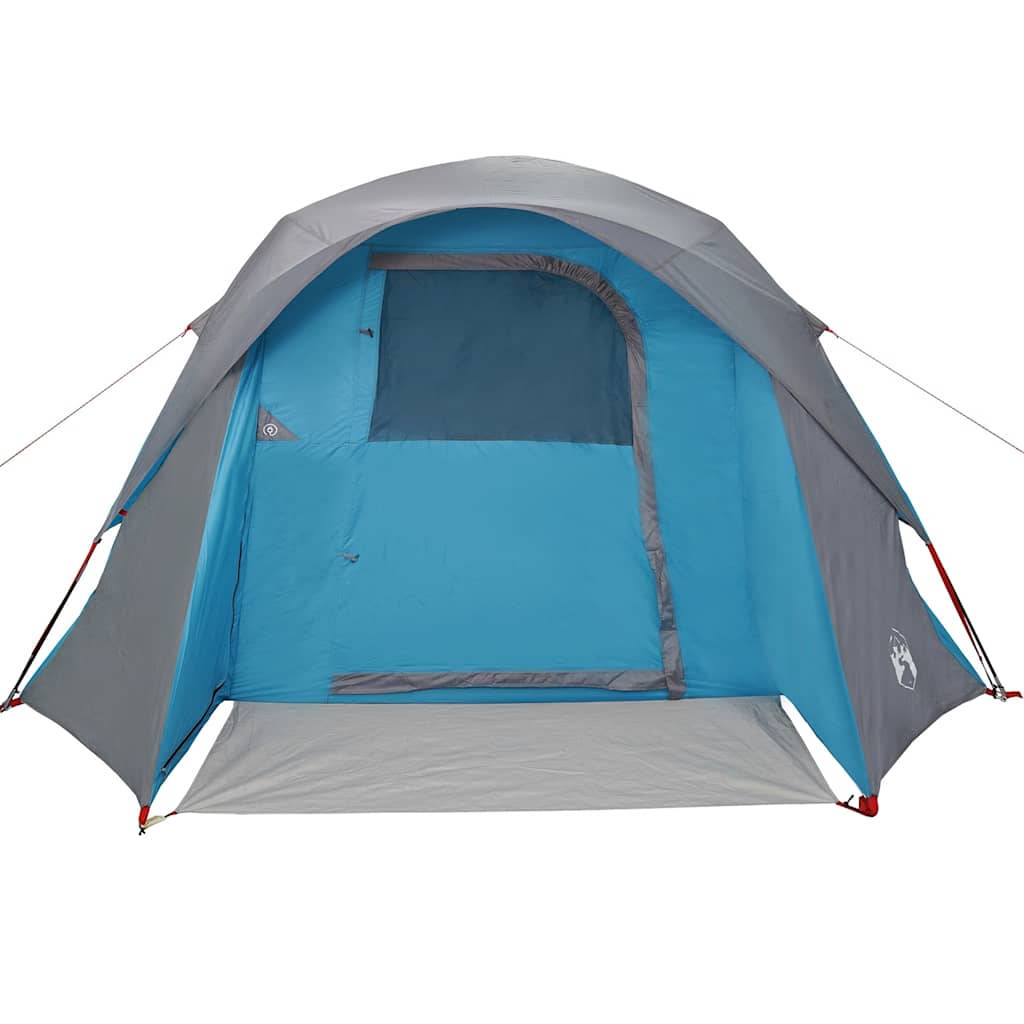 vidaXL Camping Tent Cabin 4-Person Blue Waterproof - 37536