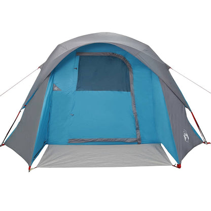vidaXL Camping Tent Cabin 4-Person Blue Waterproof - 37536