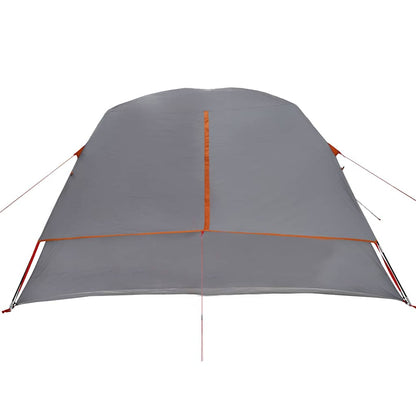 vidaXL Camping Tent Cabin 4-Person Grey and Orange Waterproof - 37543