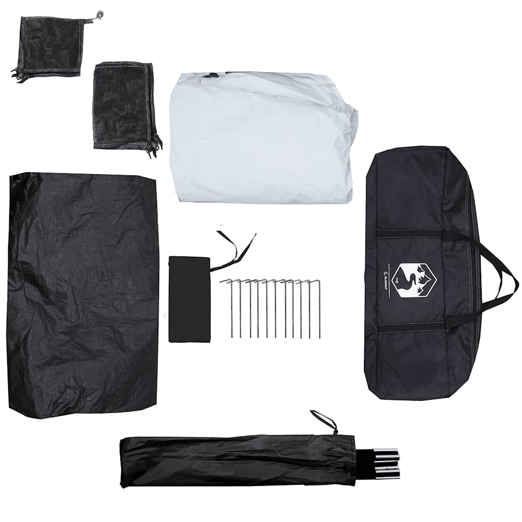 vidaXL Camping Tent Cabin 4-Person White Blackout Fabric Waterproof