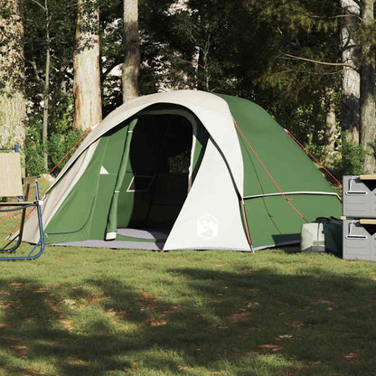 vidaXL Family Tent Cabin 6-Person Green Waterproof - 37555