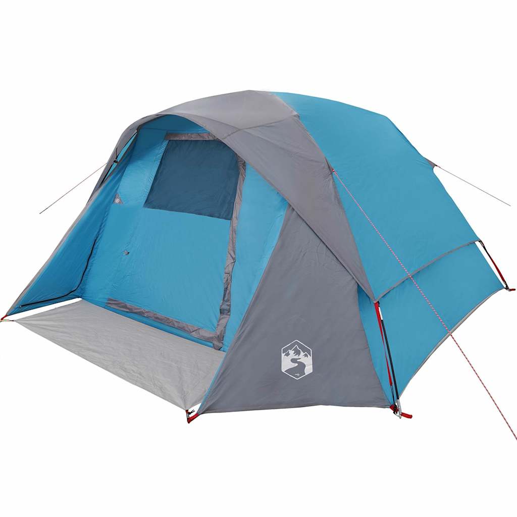 vidaXL Family Tent Cabin 6-Person Blue Waterproof - 37559